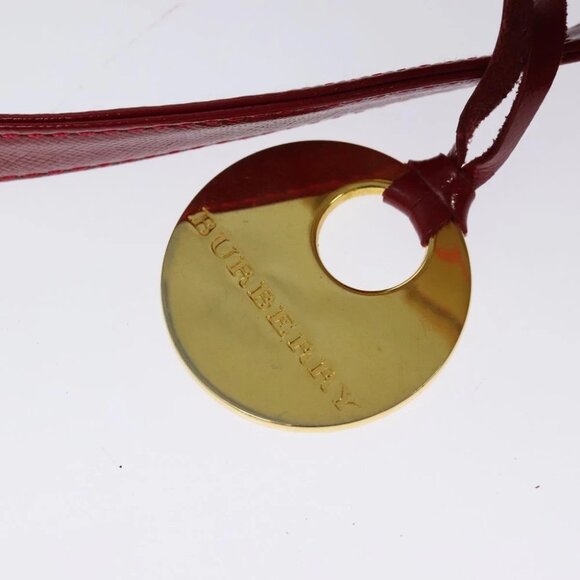 BURBERRY Nova Check Backpack Canvas Beige Red gold Auth BD1627 - Picture 10 of 15